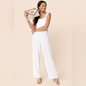 Carlita Ruffle Back Tie Jumpsuit